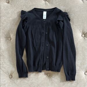 Black Ruffled Women's Sweater